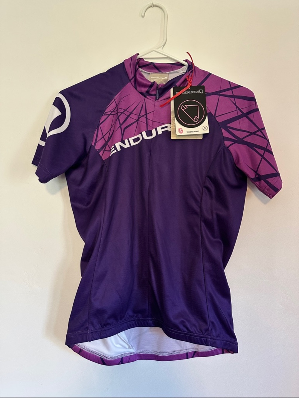 Endura Purple Geometric Cycling Jersey